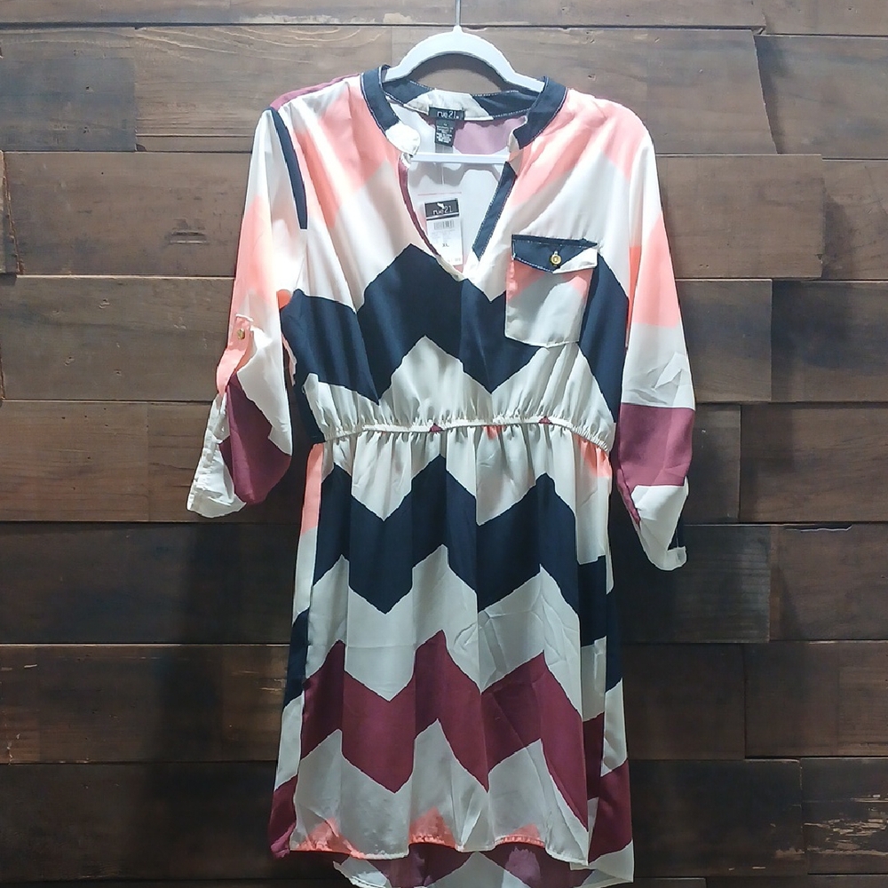Rue21 Multicolor Chevron Dress